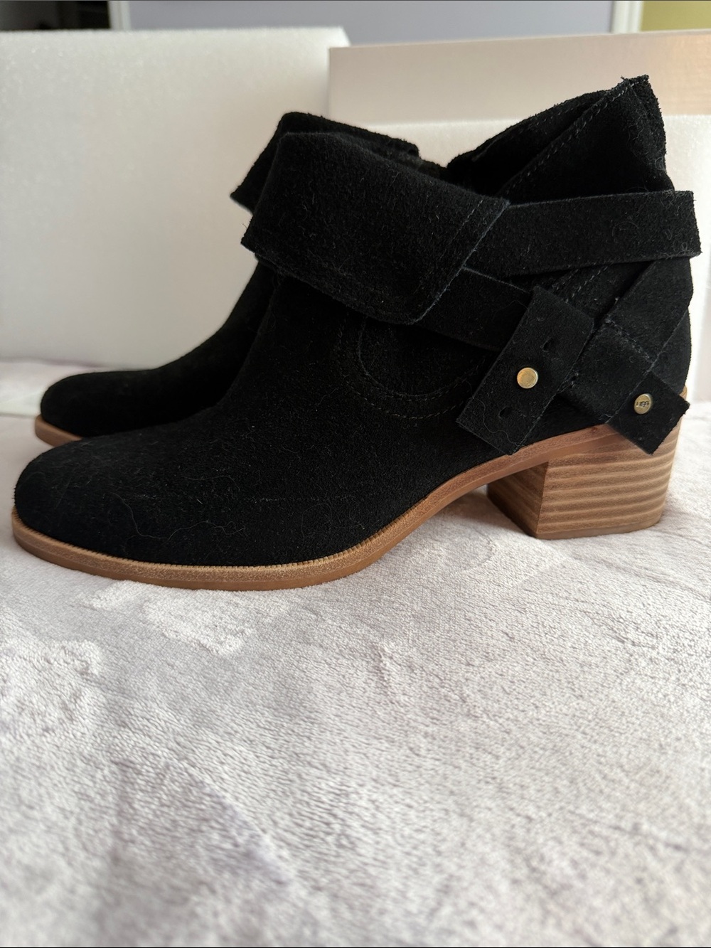 UGG Women’s Suede Ankle Boots – Size 8.5 (New Without Box)